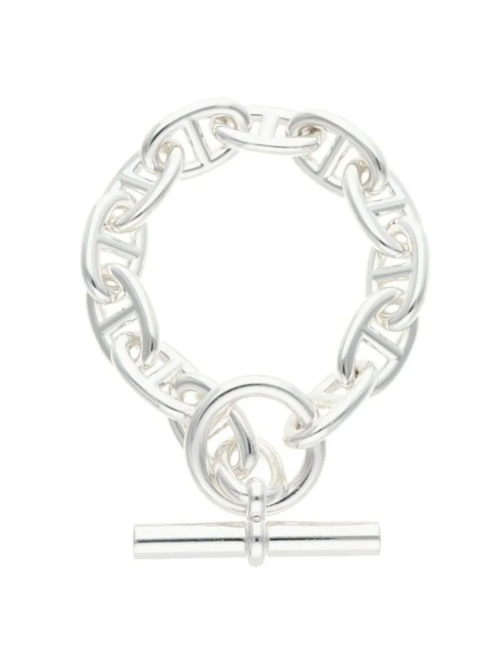 Hermes Chaine D'ancre TGM Silver Bracelet